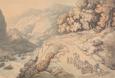 Falls on the River Conwy, North Wales by Thomas Rowlandson
